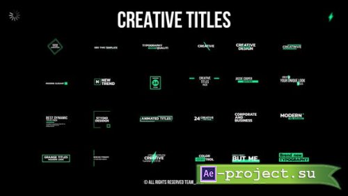 Videohive - Creative Titles 1.0 | After Effects - 44614857 - Project for After Effects