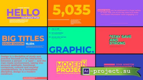 Videohive - Color Bold Titles - 44639697 - Project for After Effects