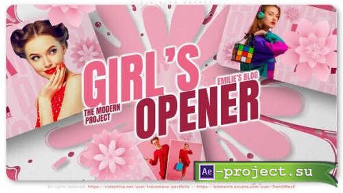 Videohive - Girls Blog Opener - 44570606 - Project for After Effects