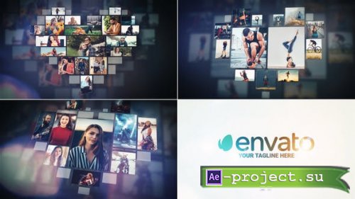 Videohive - Love Photo Wall // Mosaic Photo Gallery // Logo Reveal - 44119822 - Project for After Effects