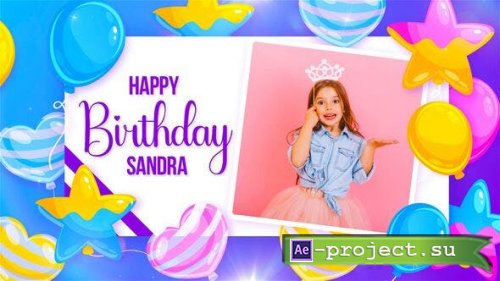 Videohive - Happy Birthday Sandra Slideshow (MOGRT) - 44626777 - Premiere Pro Templates
