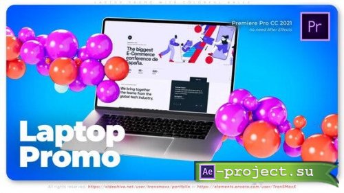 Videohive - Laptop Promo With Colorful Balls - 44617726 - Premiere Pro Templates