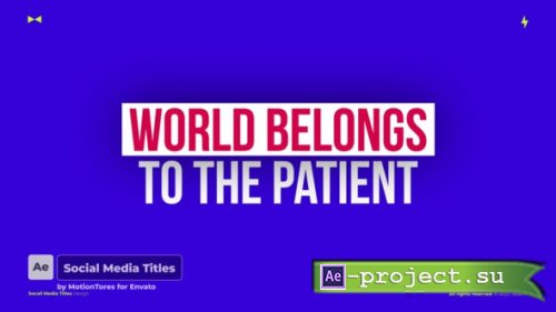 Videohive - Social Media Titles  AE - 44684938 - Project for After Effects