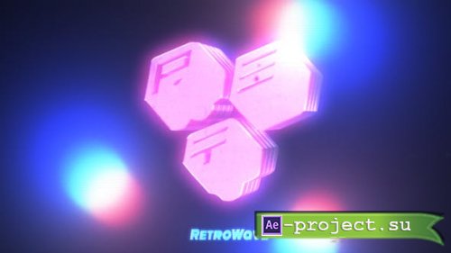 Videohive - Retro Neon Motion Trails VHS Logo - 44672346 - Project for After Effects