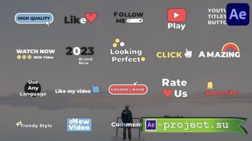 Videohive - Youtube Titles Buttons for After Effects - 44677021 - Project for After Effects