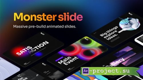 Videohive - Monster Slide Animated Text Multipurpose Video Display After Effect Template - 44773770