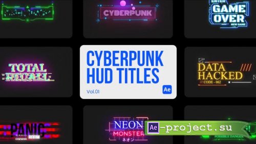 Videohive - Cyberpunk HUD Titles 01 for After Effects - 44871454 - Project for After Effects