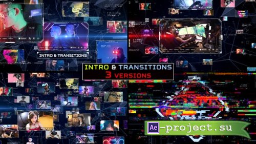 Videohive - Cyber Network Intro and Transitions - 44033471 - Project for After Effects