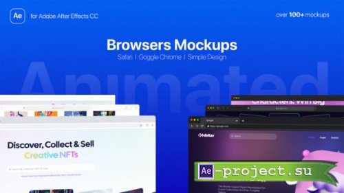 Videohive - Animated Web Browsers Mockups - 44591591 - Project for After Effects