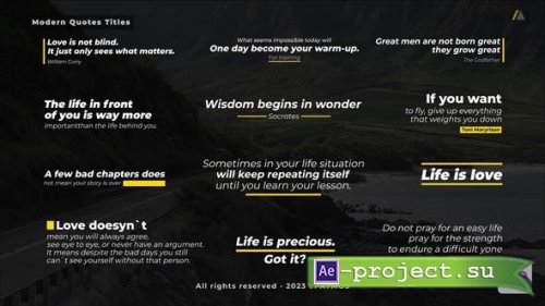 Videohive - Modern Quotes Titles v2.0 | After Effects - 44864141 - Project for After Effects