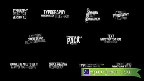 Videohive - Typography Titles Text | After Effects - 44900257 - Project for After Effects