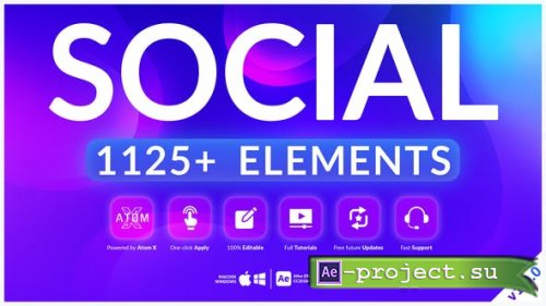Videohive - Social Pack - 33516017 - Project & Script for After Effects