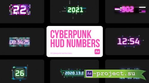 Videohive - Cyberpunk HUD Numbers for After Effects - 44912462 - Project for After Effects