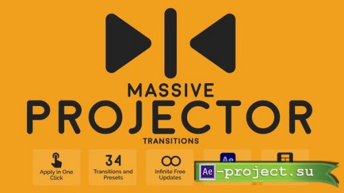 Videohive - Massive Projector Transitions - 44957032 - Project & Script for After Effects