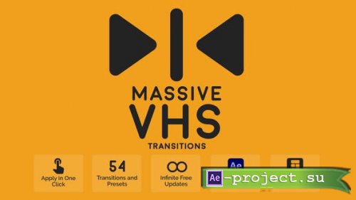 Videohive - Massive VHS Transitions - 45032086 - Project & Script for After Effects