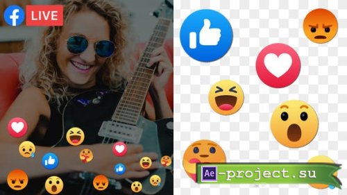 Videohive - Facebook Emoji Reactions Pack - 31040566 - Project for After Effects