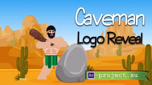 Videohive - Funny Caveman Character Logo Reveal - 26004457 - Project for After Effects