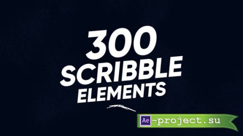 Videohive - 300 Scribble Elements - 23145343 - Project for After Effects
