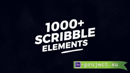 Videohive - 1000 Scribble Elements - 21777834 - Project for After Effects