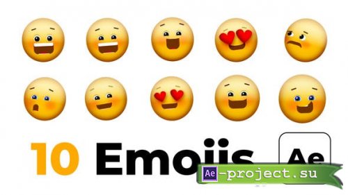Videohive - Smile Emojis - 45049437 - Project for After Effects