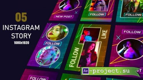 Videohive - Funky Light Instagram Story Frames After Effects Template - 45064374 - Project for After Effects