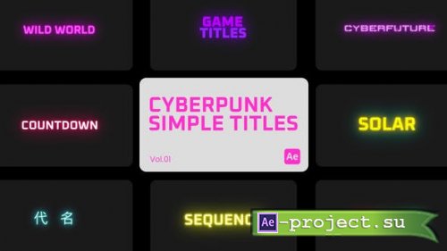 Videohive - Cyberpunk Simple Title 01 for After Effects - 45066830 - Project for After Effects