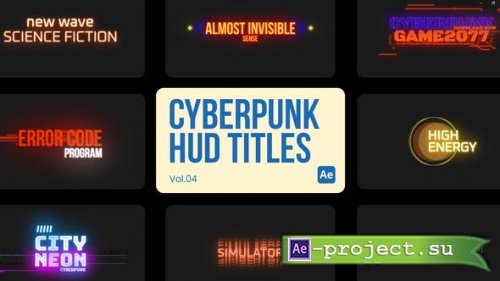 Videohive - Cyberpunk HUD Titles 04 for After Effects - 45064165 - Project for After Effects