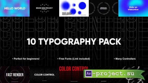 Videohive - 10 Awesome Typography Pack | After Effects - 45056630 - Project for After Effects