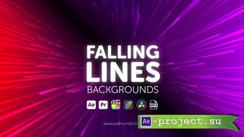 Videohive - Falling Lines Backgrounds - 45103779 - Project for After Effects