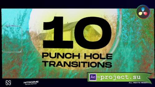 Videohive - Punch Hole Transitions Vol. 02 for DaVinci Resolve - 45078763 - Project for DaVinci Resolve