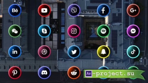 Videohive - Social Media Buttons - 43590970 - Project for After Effects