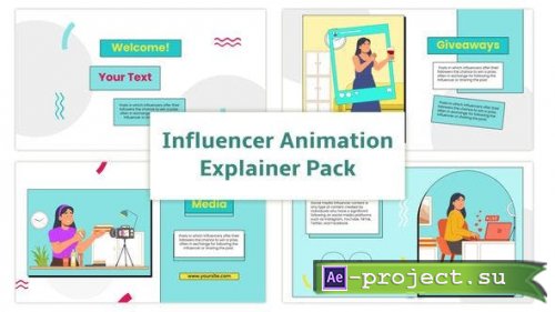 Videohive - Influencer Explainer Animation Scene Pack - 45189224 - Project for After Effects
