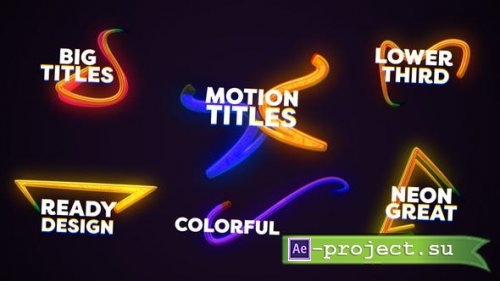 Videohive - Neon Lower Thirds Big Titles - 45193263 - Project for After Effects