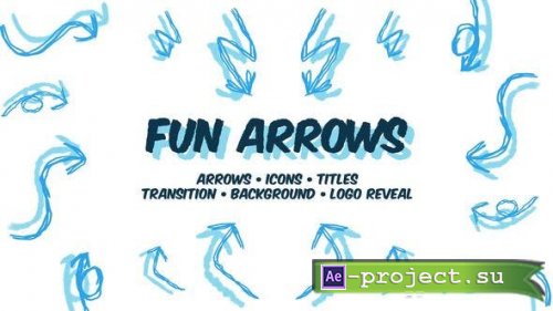 Videohive - Fun Arrows - Hand Drawn Pack - 45216187 - Project for After Effects