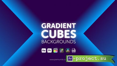 Videohive - Gradient Cubes Backgrounds - 45237181 - Project for After Effects