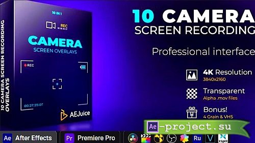 Camera Screen Recordings Overlays » профессиональные проекты для Adobe ...