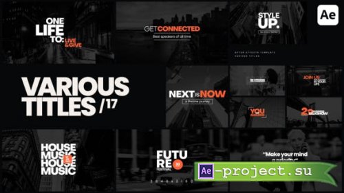 Videohive - Various Titles 17 - 45211580 - Project for After Effects