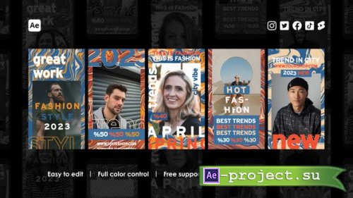 Videohive - Abstract Instagram Stories - 45309126 - Project for After Effects
