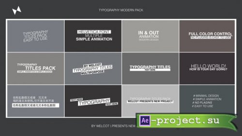 Videohive - Typography Modern Pack | After Effects - 45359251 - Project for After Effects