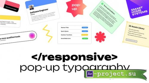 Videohive - Responsive Pop-up Typography - 45358250 - Project for After Effects
