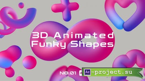 Videohive - 3D Animated Funky Shapes - 45434137 - Project for After Effects
