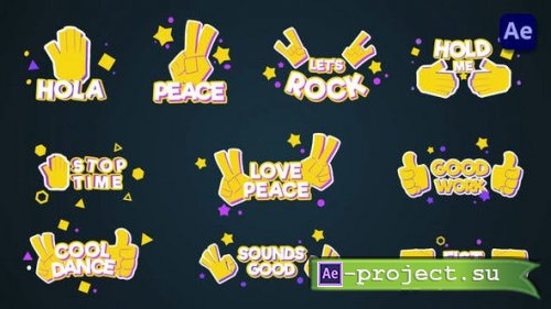 Videohive - Hands emoji titles [After Effects] - 45457820 - Project for After Effects