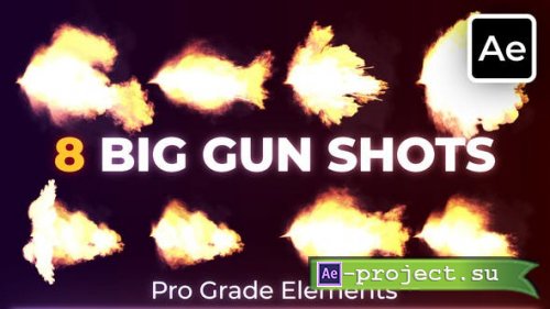 Videohive - Big Gun Shots Gunfire 1 - 45485639 - Project for After Effects