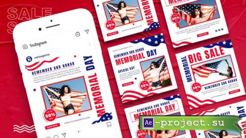 Videohive - Memorial Day Instagram Post - 45458271 - Project for After Effects