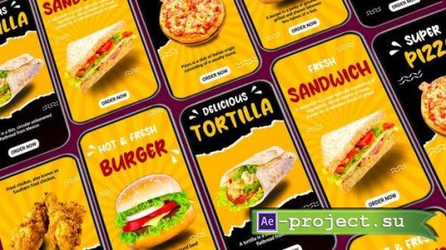 Videohive - Delicious Food Menu Card After Effects Instagram Story - 45479177 - Project for After Effects