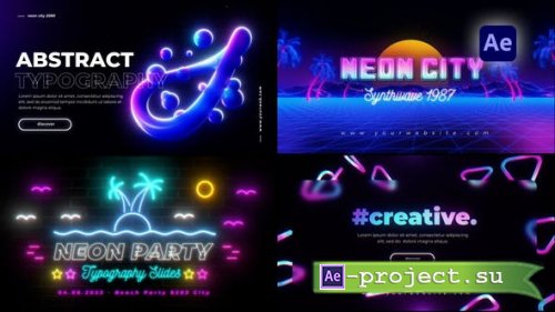 Videohive - Neon Retro Typography - 45506392 - Project for After Effects