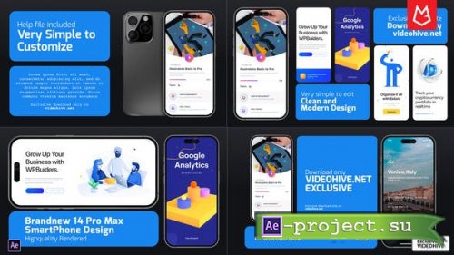 Videohive - Pro14 Phone App Promo Mockup - 45455156 - Project for After Effects