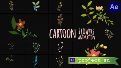 Videohive - Cartoon Flowers Animations for After Effects - 45587706 - Project for After Effects