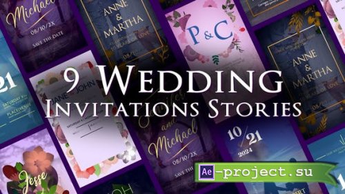 Videohive - 9 Wedding Stories For Social Media - 45575382 - Project for After Effects