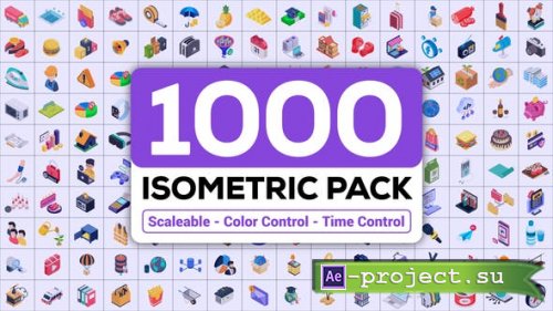 Videohive  - 1000+ Isometric Icons Pack - 45069763 - Project for After Effects